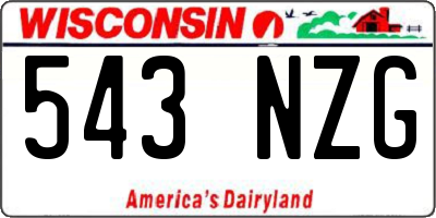 WI license plate 543NZG