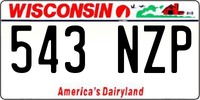WI license plate 543NZP