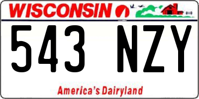 WI license plate 543NZY