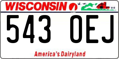 WI license plate 543OEJ
