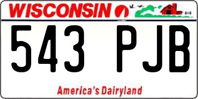 WI license plate 543PJB