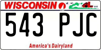 WI license plate 543PJC