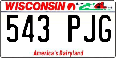 WI license plate 543PJG
