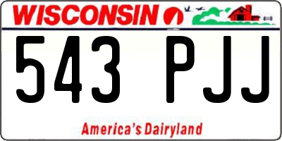 WI license plate 543PJJ