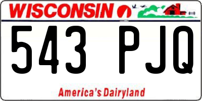 WI license plate 543PJQ