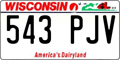 WI license plate 543PJV