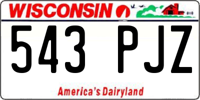 WI license plate 543PJZ