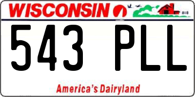 WI license plate 543PLL
