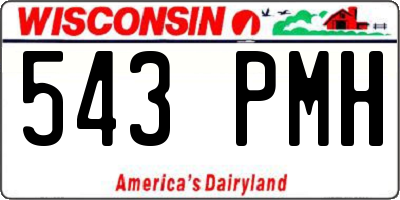 WI license plate 543PMH