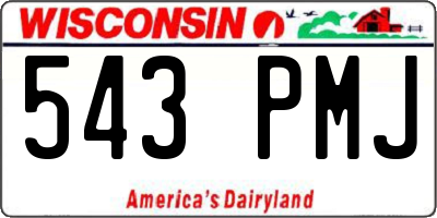 WI license plate 543PMJ
