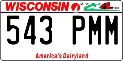 WI license plate 543PMM