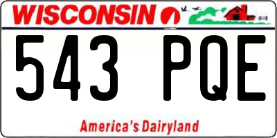 WI license plate 543PQE