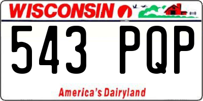 WI license plate 543PQP
