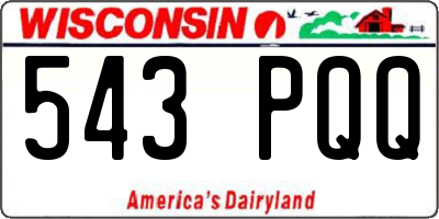 WI license plate 543PQQ