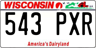WI license plate 543PXR