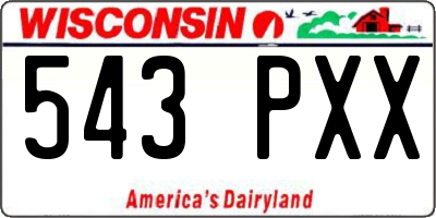 WI license plate 543PXX