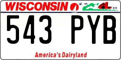 WI license plate 543PYB