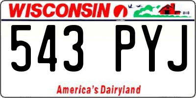 WI license plate 543PYJ