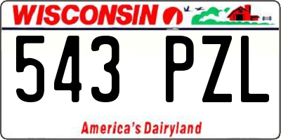 WI license plate 543PZL