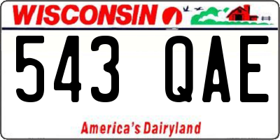 WI license plate 543QAE
