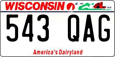 WI license plate 543QAG