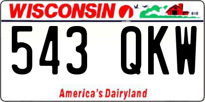 WI license plate 543QKW