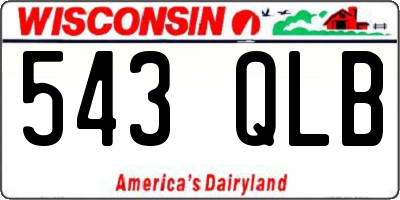 WI license plate 543QLB