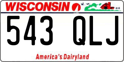 WI license plate 543QLJ