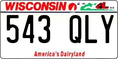 WI license plate 543QLY