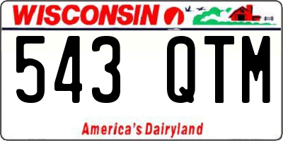 WI license plate 543QTM