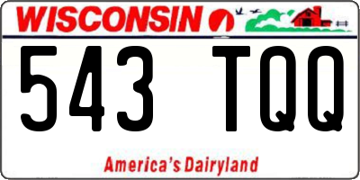 WI license plate 543TQQ