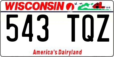 WI license plate 543TQZ