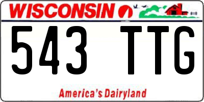 WI license plate 543TTG