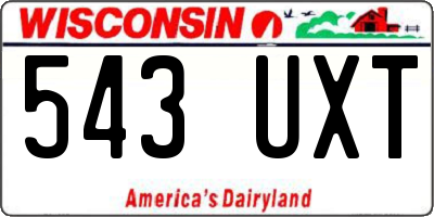 WI license plate 543UXT