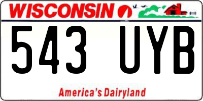 WI license plate 543UYB