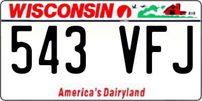 WI license plate 543VFJ
