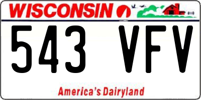 WI license plate 543VFV