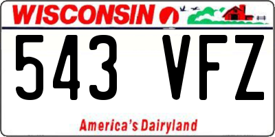 WI license plate 543VFZ