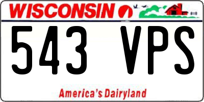 WI license plate 543VPS