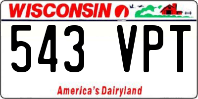 WI license plate 543VPT
