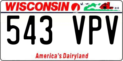 WI license plate 543VPV
