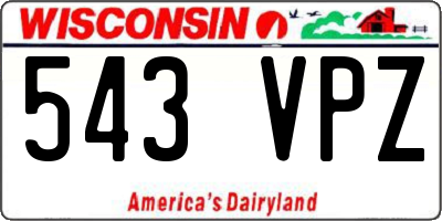 WI license plate 543VPZ