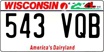 WI license plate 543VQB