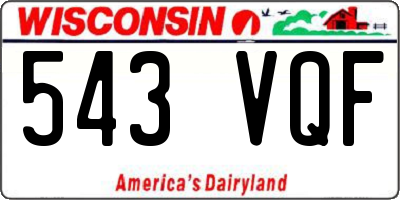 WI license plate 543VQF