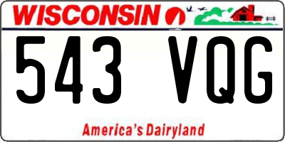 WI license plate 543VQG