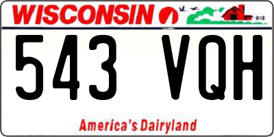 WI license plate 543VQH
