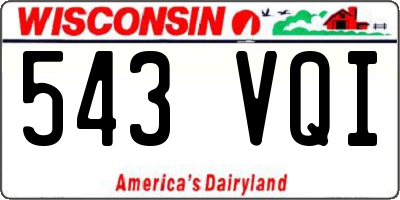 WI license plate 543VQI