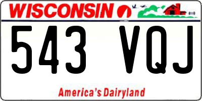 WI license plate 543VQJ