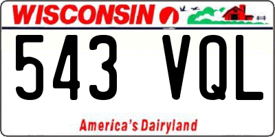 WI license plate 543VQL
