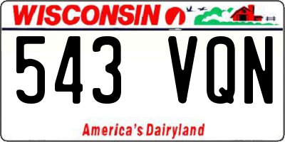 WI license plate 543VQN